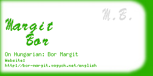 margit bor business card